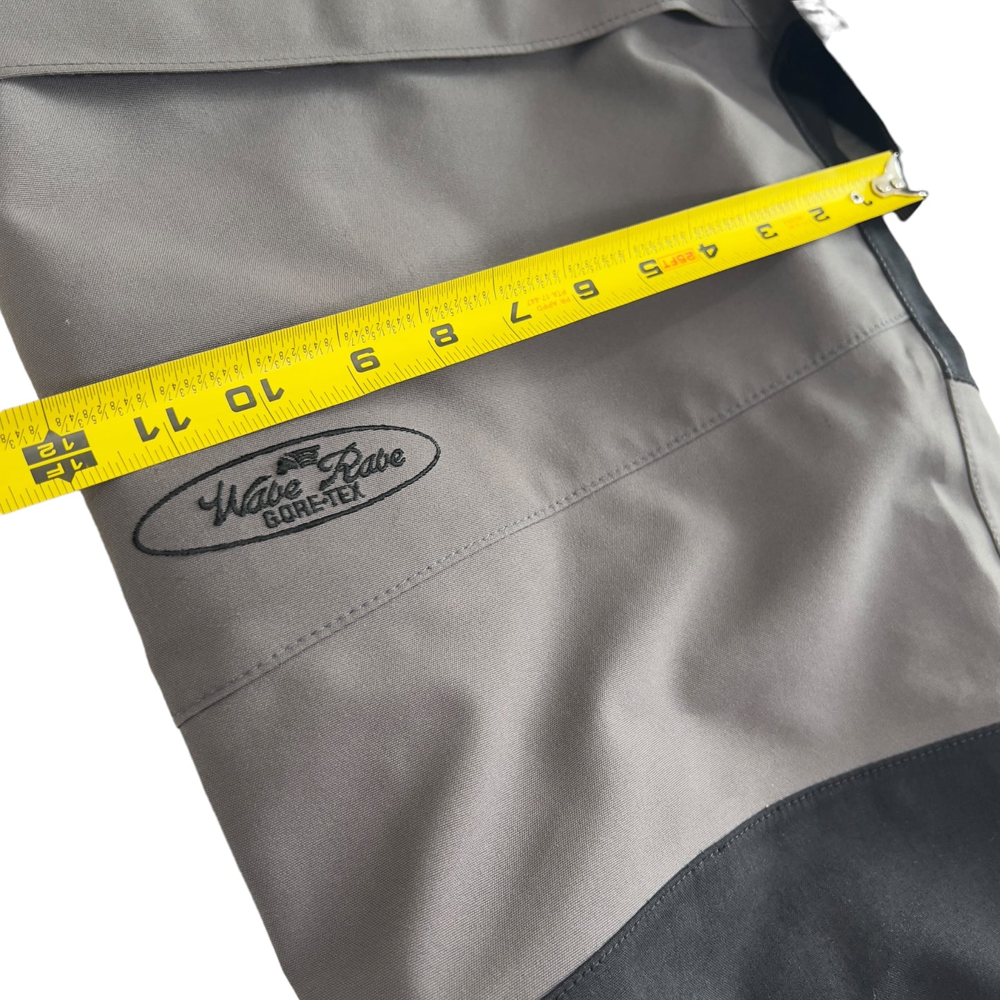 Wave Rave GoreTex Grey Black Vintage Snowboard Pant Men's Large