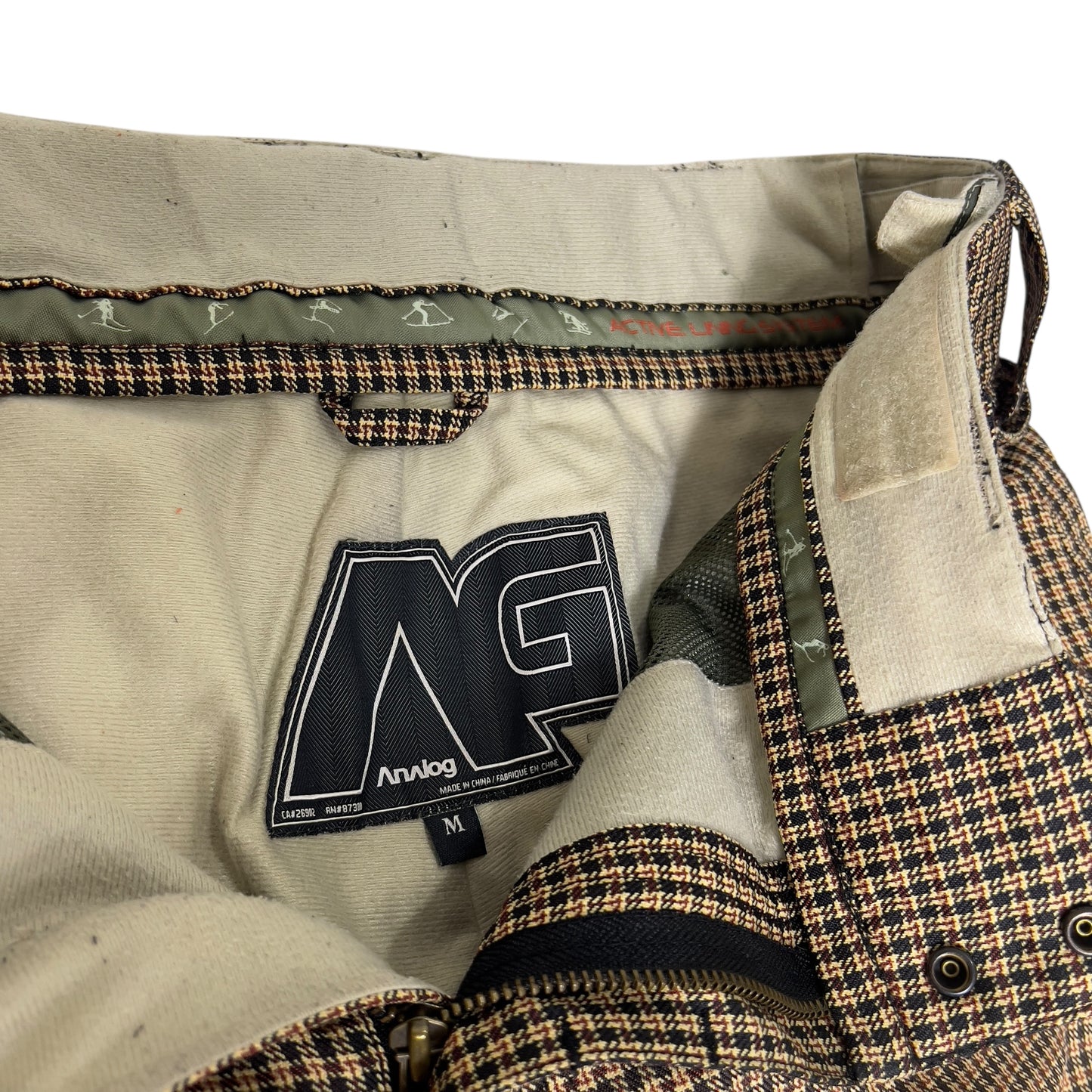 Analog 2007 “Rally Yarn Dye Check” Snowboard pants Men’s M (Large fit)