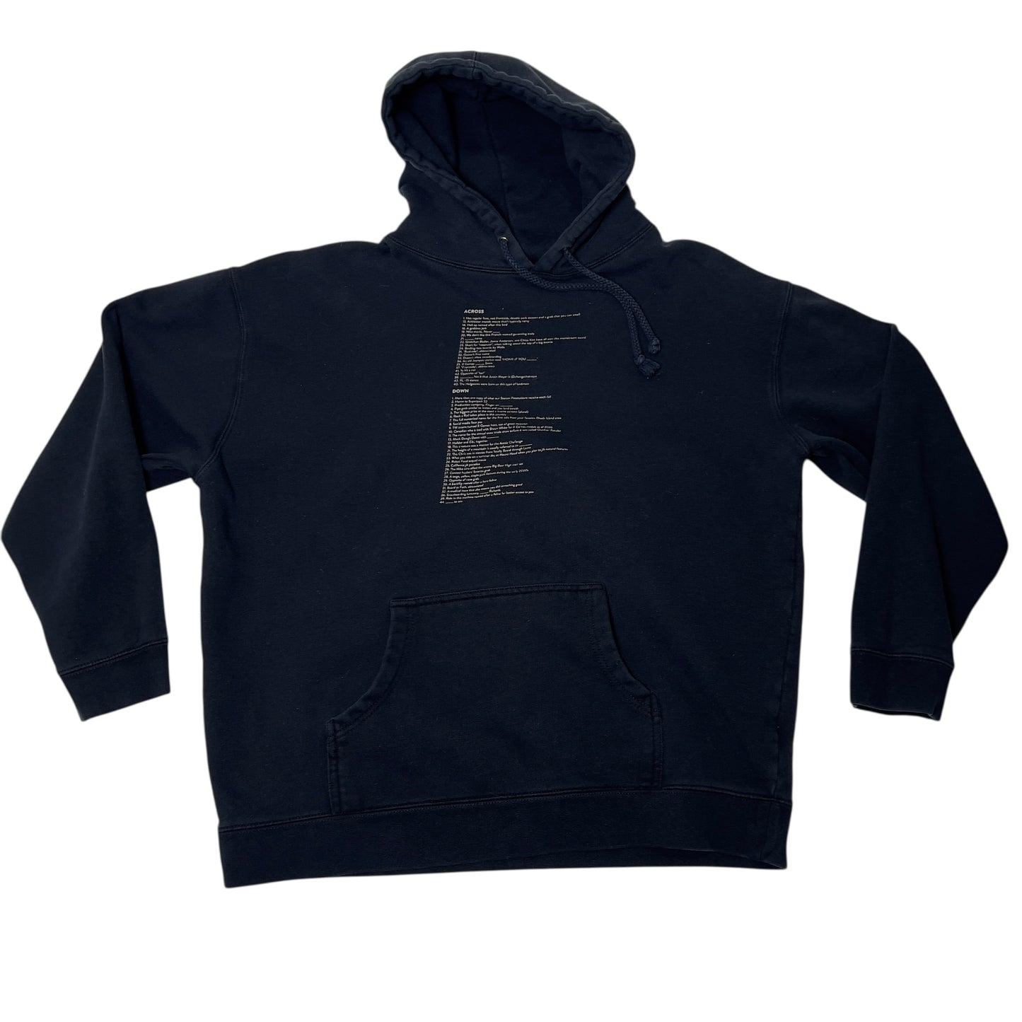 Snowboarder Mag Crossword Puzzle Hoodie XL