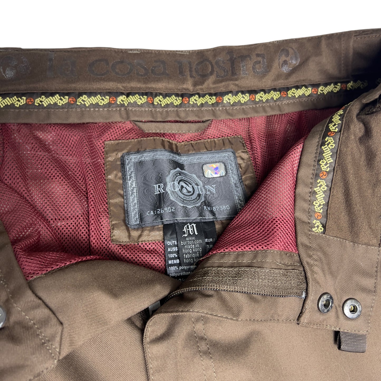 Burton Ronin Cosa Nostra snowboard pants men’s Medium