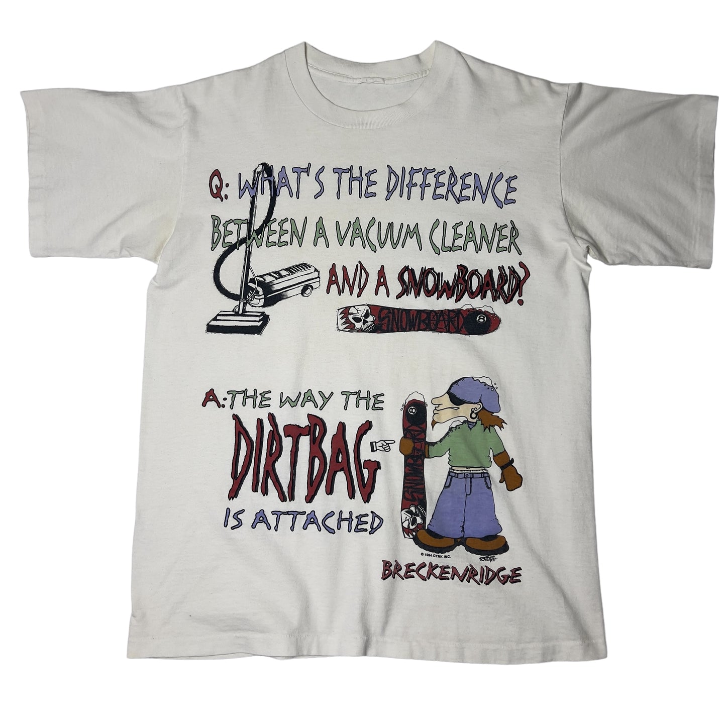 1994 “Dirtbag” snowboarder T-shirt Breckenridge Men’s Large