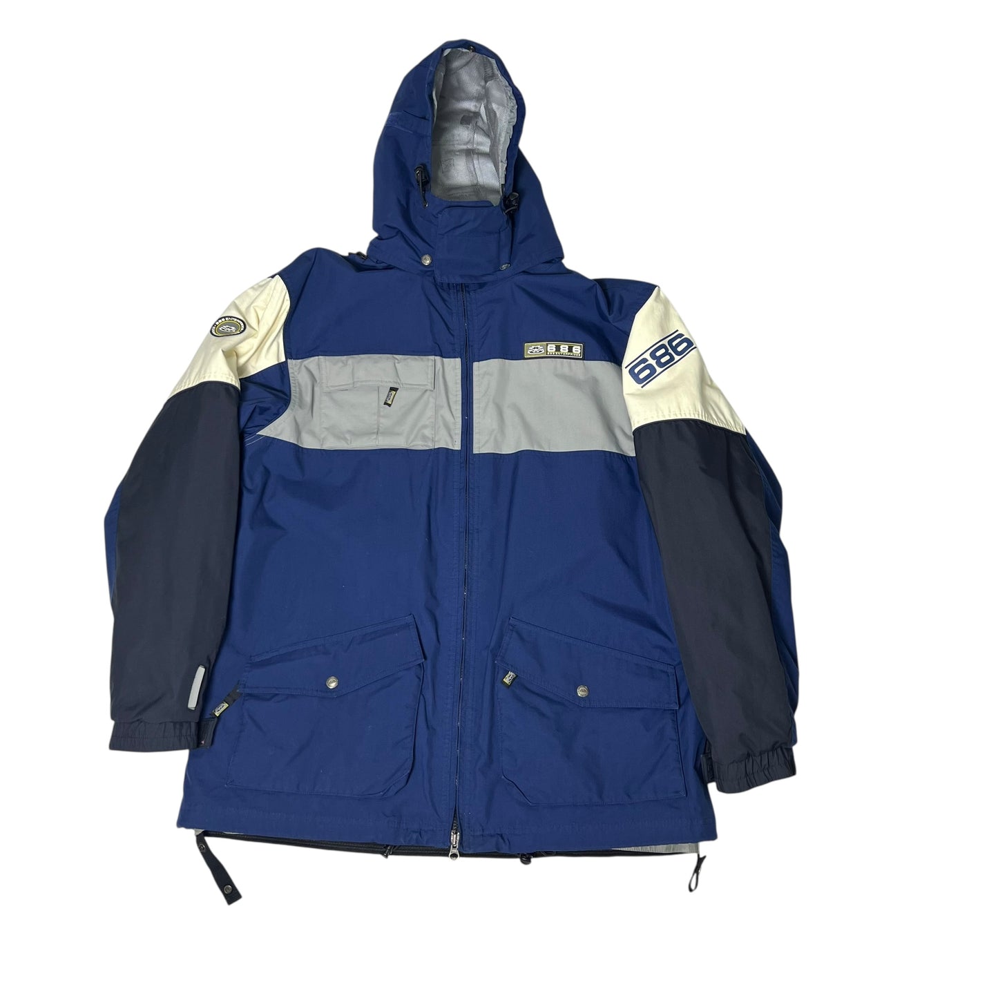 686 vtg color block snowboard jacket men’s XL