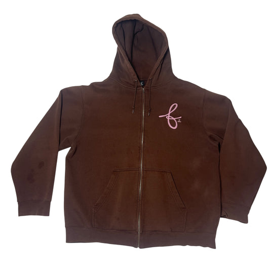 Forum Snowboards Embroidered Zip Up Hoodie Men’s Large VTG
