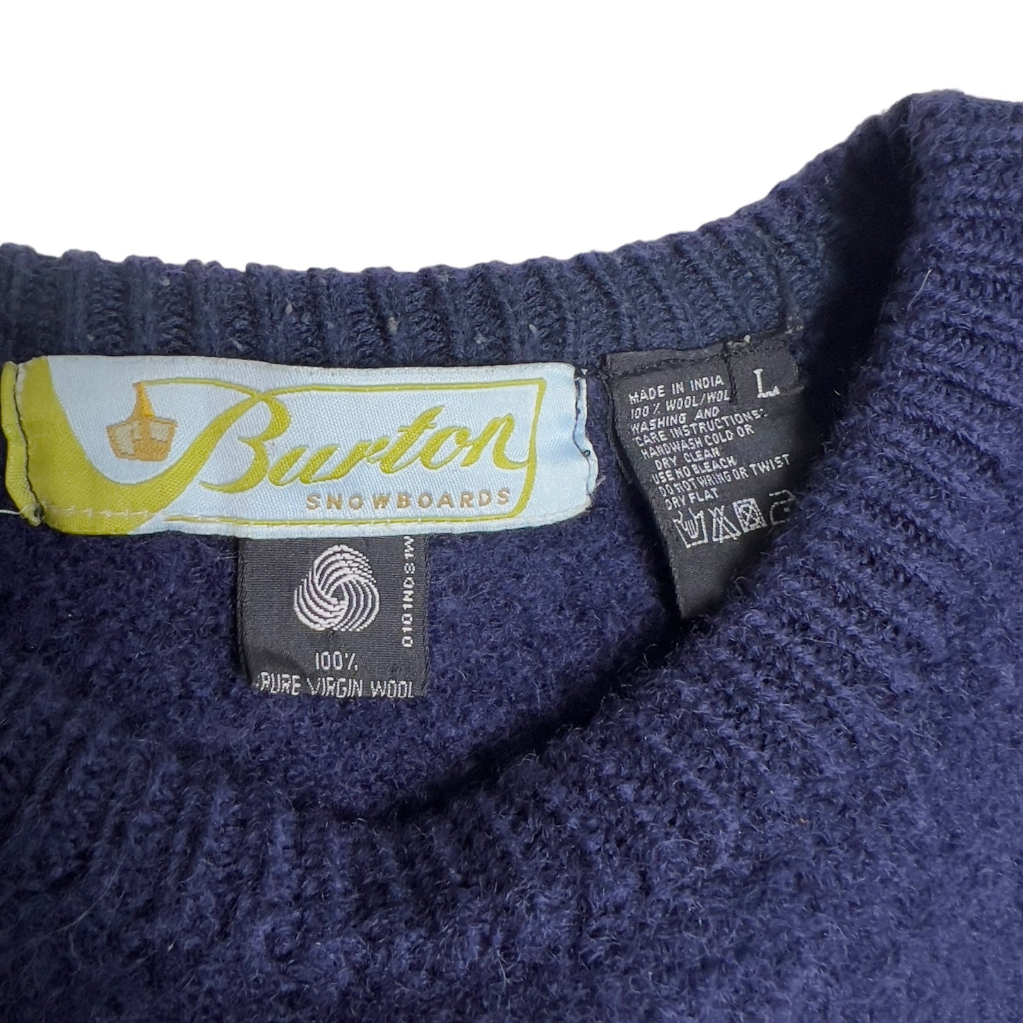 VTG Burton Snowboards Pure Virgin Wool Sweater Men’s small/medium