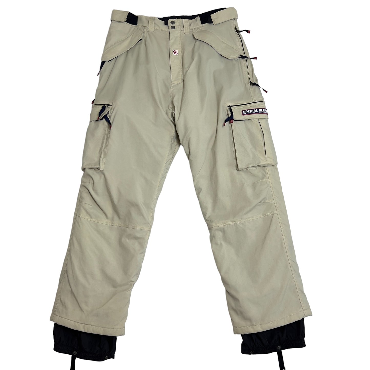 Special Blend 98/99 Compass Cargo Snowboard Pants Cream Khaki Men's Large