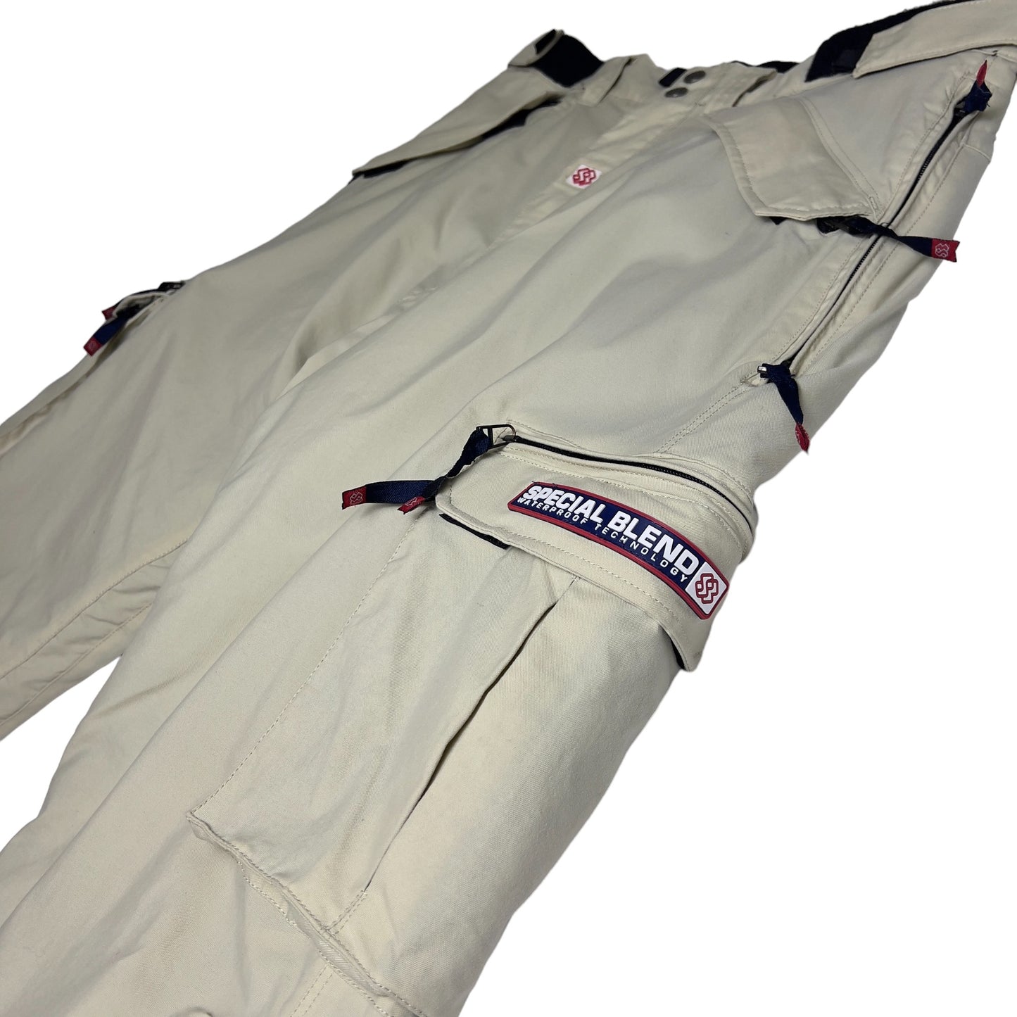 Special Blend 98/99 Compass Cargo Snowboard Pants Cream Khaki Men's Large