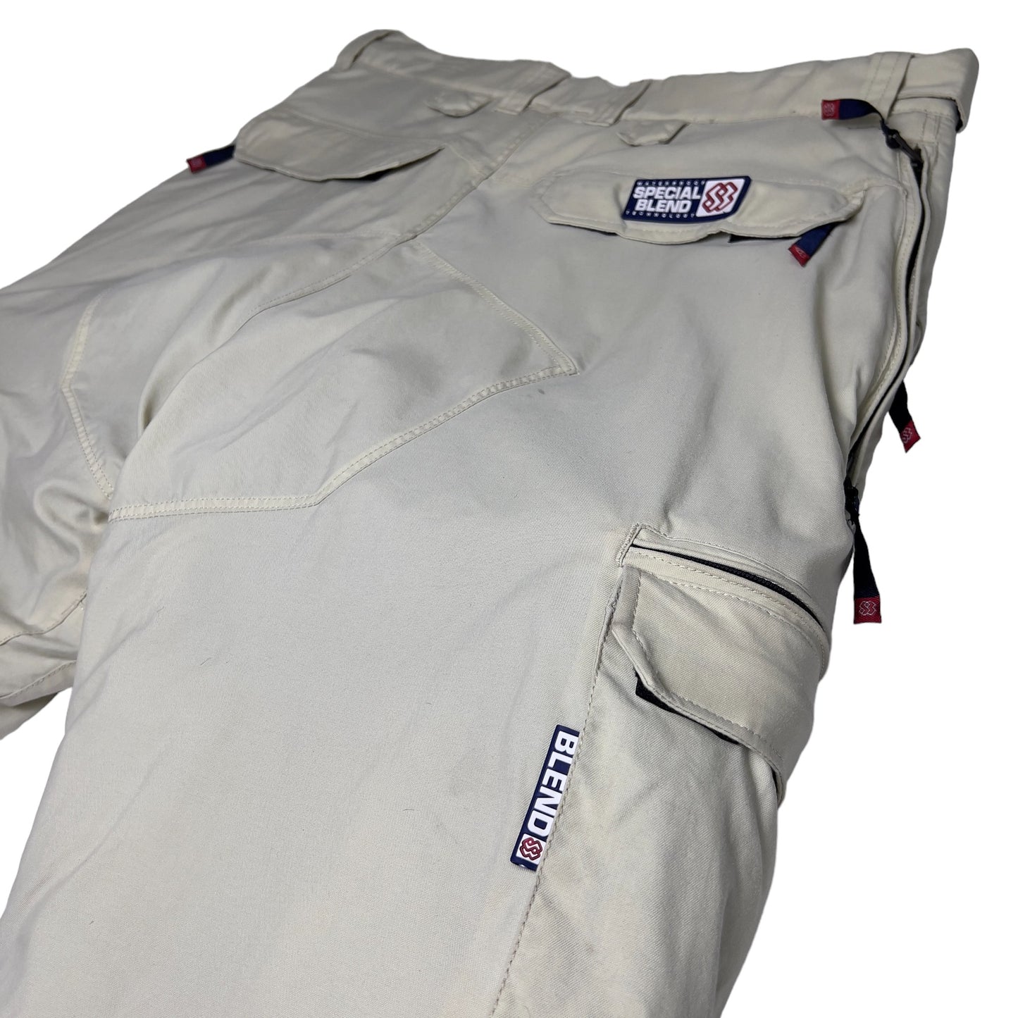 Special Blend 98/99 Compass Cargo Snowboard Pants Cream Khaki Men's Large