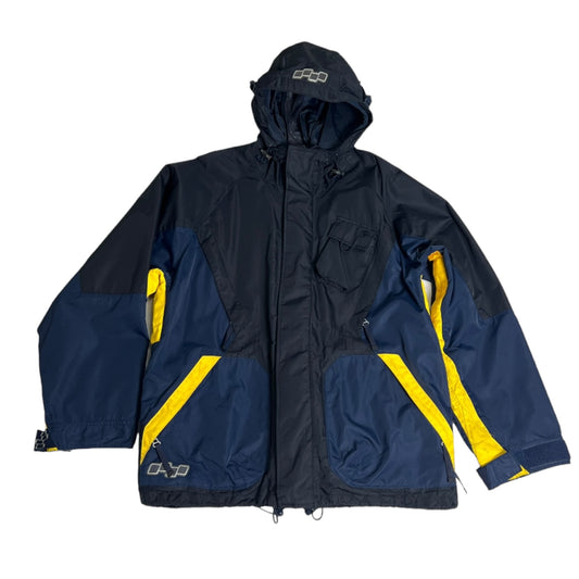 Foursquare Heavy Hooded Jacket Navy/Yellow Men's Large
