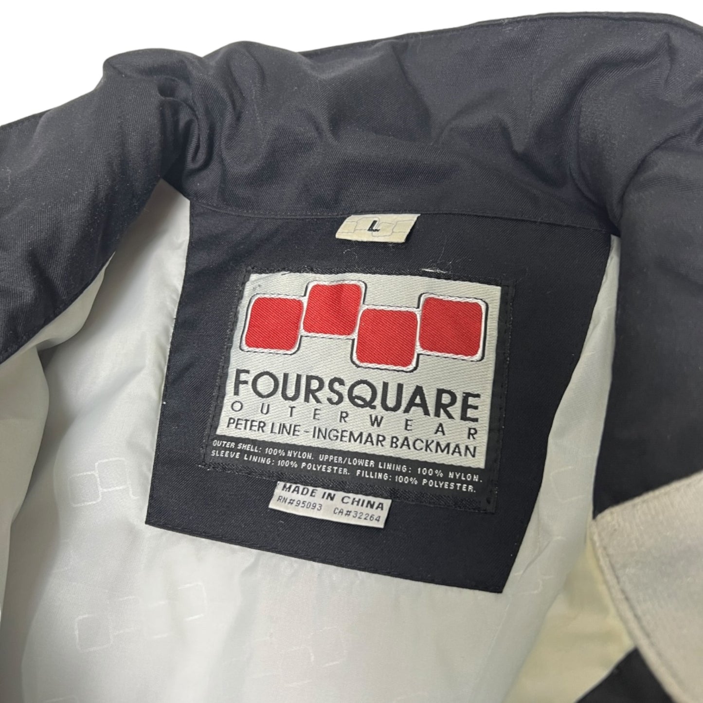 Foursquare Zip Colorblock Jacket Men's Large VTG